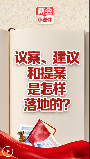 两会小课件丨议案、建议和提案是怎样落地的？